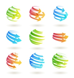 Color arrows vector image