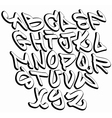Graffiti font alphabet letters Graffiti font alphabet letters vector image