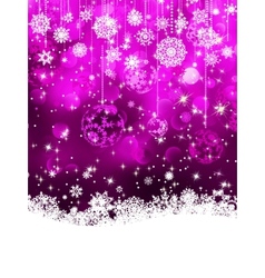Christmas baubles background vector image