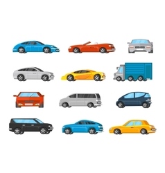 colorful vehicles collection vector image