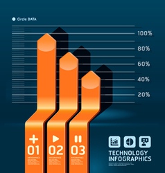 Infographic arrow diagram chart vector image