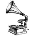 Gramophone sketch vector image