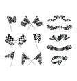 Checkered flags set vector image