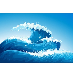A sea with giant waves vector image