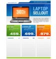 Laptop sale flyer vector image