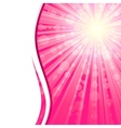 Pink sunshine banner vector image