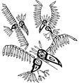 Three Ravens vector image