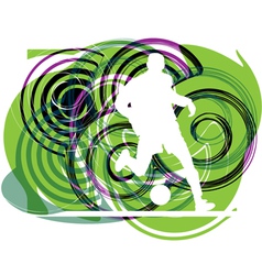 Football player in action vector image
