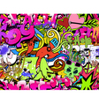 Graffiti wall art background vector image