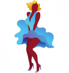 Sexy marilyn monroe poster vector image