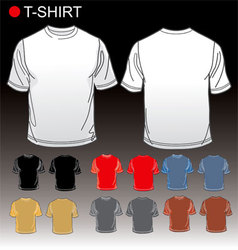 Set of blank tshirts vector image