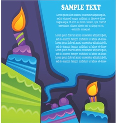 Image of birthday cakes candle and speech vector image