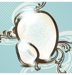 Vintage french retro frame vector image