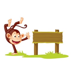 Monkey sign vector image