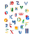 Alphabet letters and icons vector image