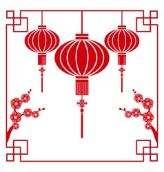 Chinese paper cutting vector image