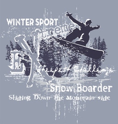 Extreme snow boarder vector image