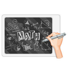 Doodle math formula with mathematics font Vector Image