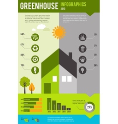 Infographic of ecology and green house concept vector image