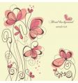 Cute floral background vector image