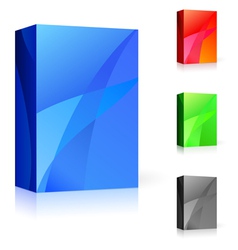 Cd box of different colors vector image