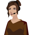 Telephone woman vector image