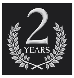 Golden laurel wreath 2 years vector image