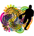 Basketball player in action vector image