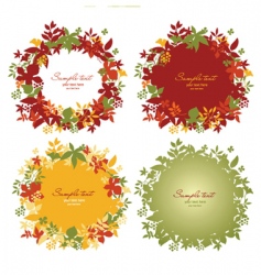Set of floral frames vector image