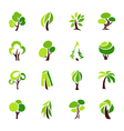 Trees - logo template set vector image