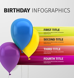 Birthday infographics Birthday infographics vector image