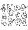Silhouettes of animals vector image
