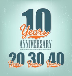 Anniversary design vector image