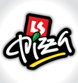 Pizza hand lettering vector image