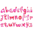 Lower case love alphabet vector image
