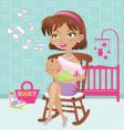 Lullaby baby vector image