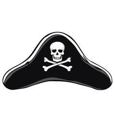 Black Pirate Hat vector image
