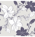 Seamless vintage pattern with magnolia flower vector image