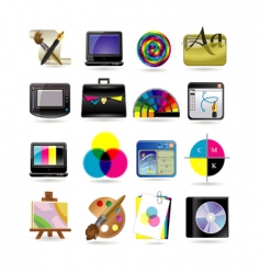 Graphic design icon set Graphic design icon set vector image