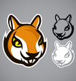 Squirrel head brown logo emblem vector image