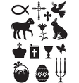 Easter set vector image