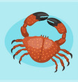Cartoon crab flat fresh vector image