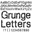 Grunge Letters and Numbers vector image