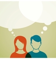 People with speech bubbles vector image