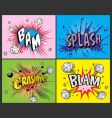 Comic book explosions vector image