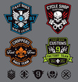 Motorcycle patches vector image