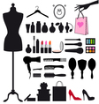 Fashion and beauty set vector image
