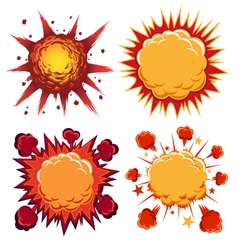 Boom Comic book explosion elements vector image
