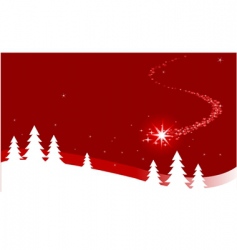 Christmas background with shooting star vector image