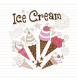 Beauty ice cream vector image